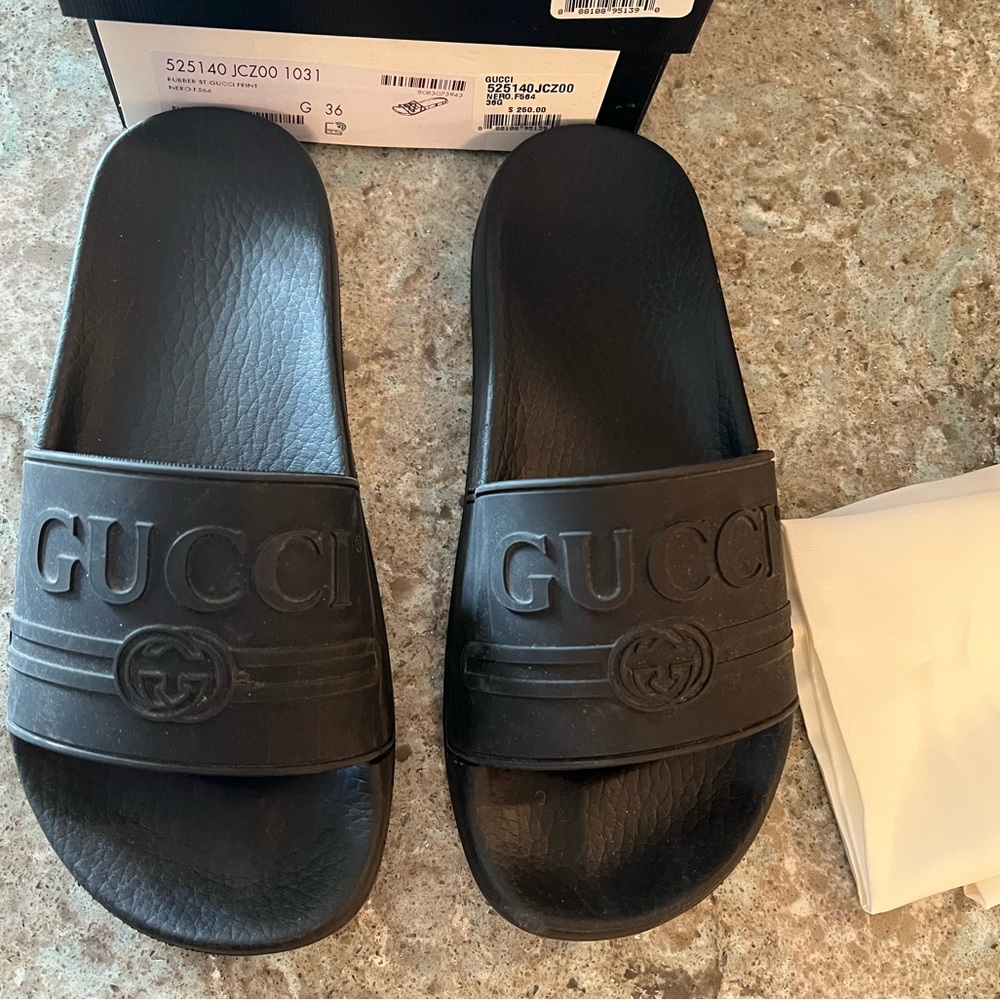 Rubber St Gucci Print Slide